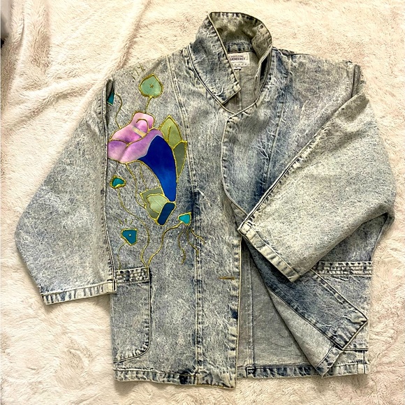 Vintage 90’s Christine Seigneuret Denim Jacket - Picture 1 of 5